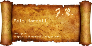 Feit Marcell névjegykártya